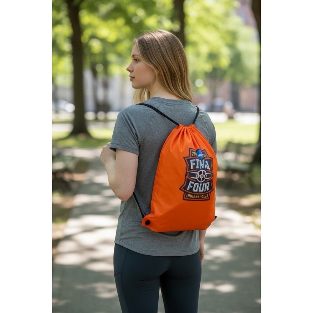 2026 Indoanapolis NCAA Final Four Basketball String Backpack NEW! Orange